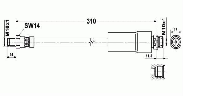 Brake hose front FO21.171