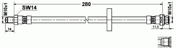 Brake hose rear FO21.201