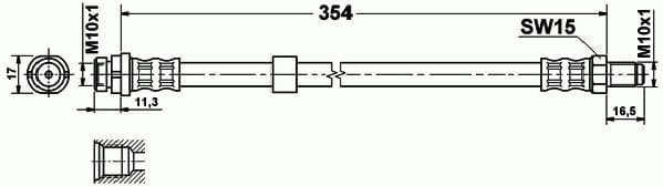 Brake hose rear FO21.216