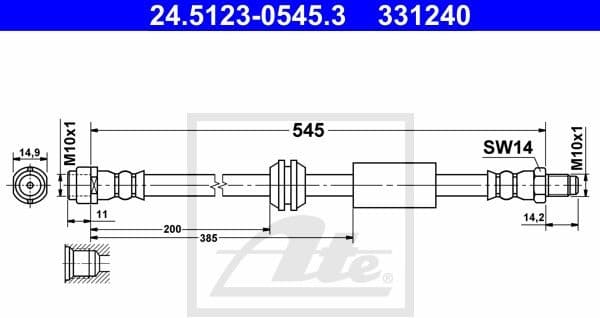 Brake Hose 24.5123-0545.3