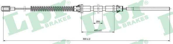 Cable Pull, parking brake C0574B