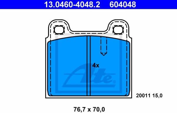 Brake Pad Set, disc brake 13.0460-4048.2