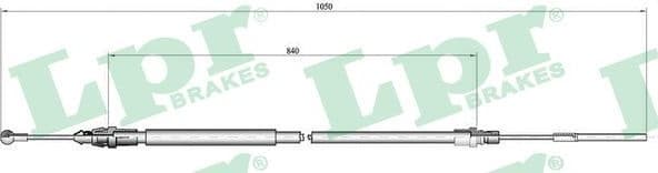 Cable Pull, parking brake C0130B