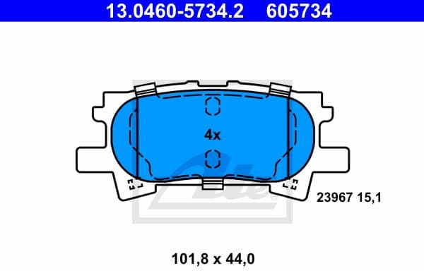 Brake Pad Set, disc brake 13.0460-5734.2