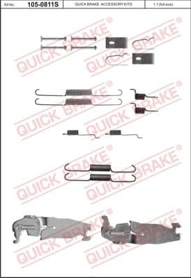Accessory Kit, brake shoes 105-0811S