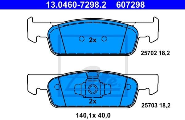 Brake Pad Set, disc brake 13.0460-7298.2