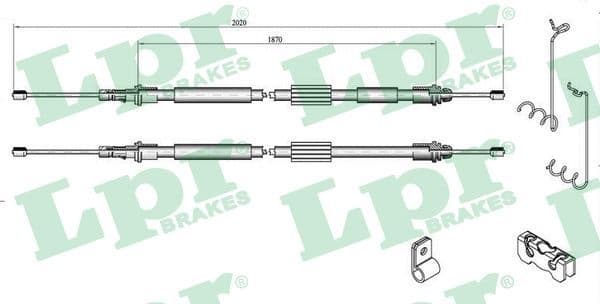 Cable Pull, parking brake C0283B