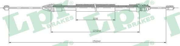 Cable Pull, parking brake C0710B