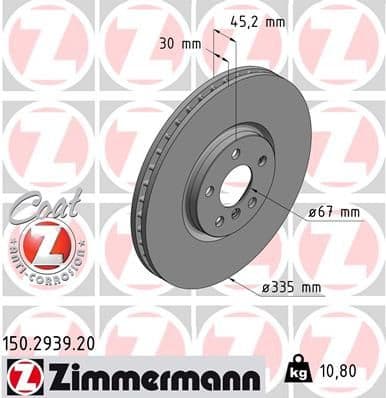 Brake Disc COAT Z 150.2939.20