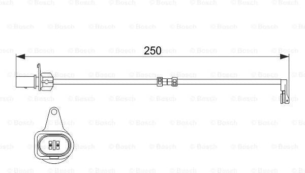 Warning Contact, brake pad wear 1 987 474 510