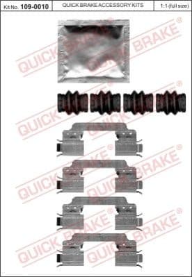 Accessory Kit, disc brake pad 109-0010