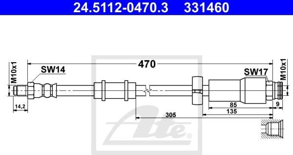 Brake Hose 24.5112-0470.3