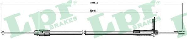Cable Pull, parking brake C0415B