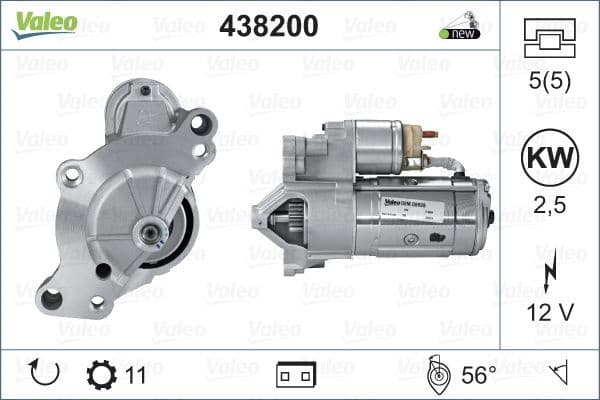 Starter VALEO ORIGINS NEW OE TECHNOLOGY 438200