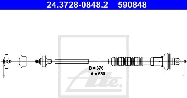 Cable Pull, clutch control 24.3728-0848.2