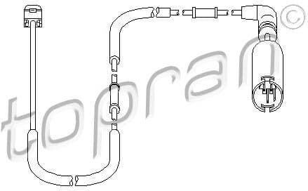 Warning Contact, brake pad wear 500 660