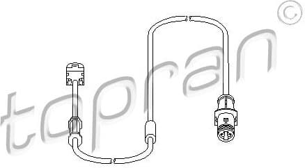 Warning Contact, brake pad wear 207 453