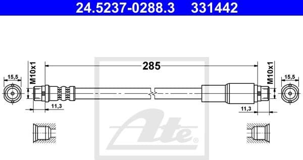 Brake Hose 24.5237-0288.3