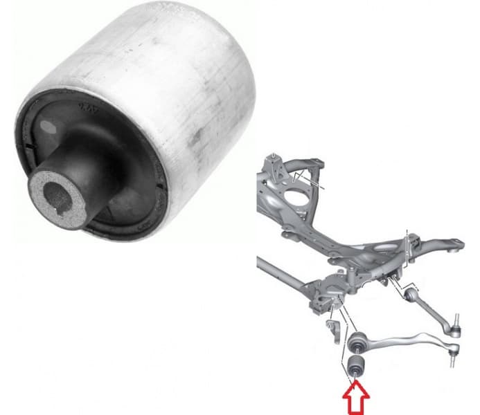 Silentblock front axle 36954 01