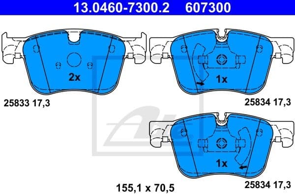 Brake Pad Set, disc brake 13.0460-7300.2