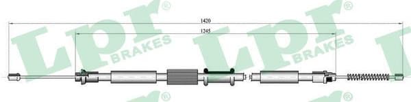 Cable Pull, parking brake C0343B