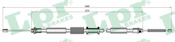 Cable Pull, parking brake C0342B