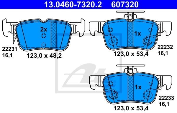 Brake Pad Set, disc brake 13.0460-7320.2