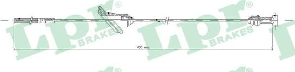 Cable Pull, parking brake C0868B