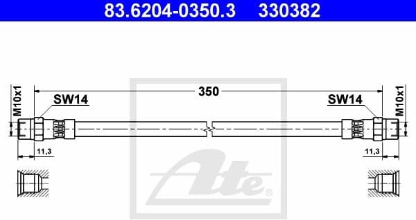 Brake Hose 83.6204-0350.3