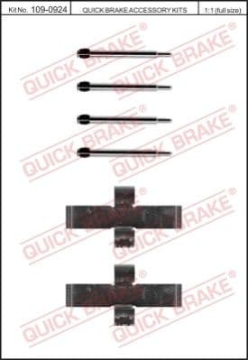 Accessory Kit, disc brake pad 109-0924