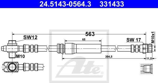 Brake Hose 24.5143-0564.3