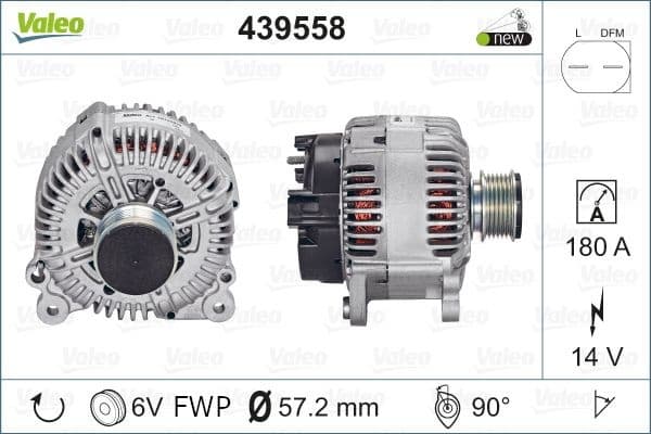Alternator VALEO ORIGINS NEW OE TECHNOLOGY 439558