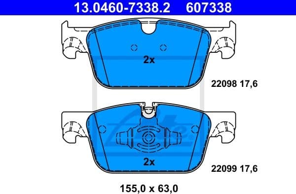 Brake Pad Set, disc brake 13.0460-7338.2
