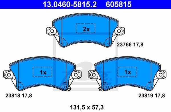 Brake Pad Set, disc brake 13.0460-5815.2