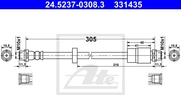 Brake Hose 24.5237-0308.3