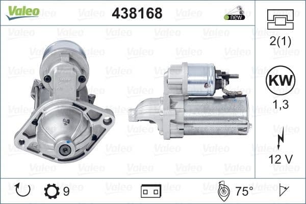 Starter VALEO ORIGINS NEW OE TECHNOLOGY 438168