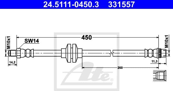 Brake Hose 24.5111-0450.3