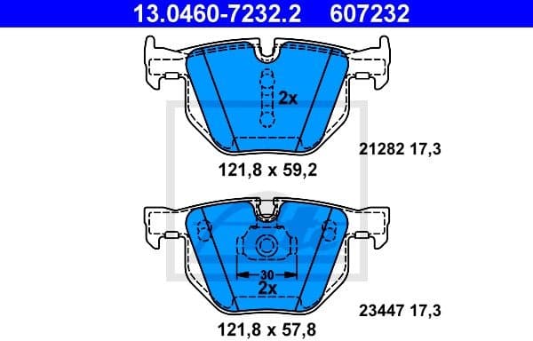 Brake Pad Set, disc brake 13.0460-7232.2