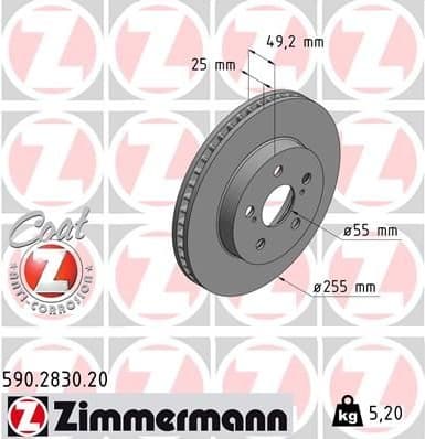 Brake Disc COAT Z 590.2830.20