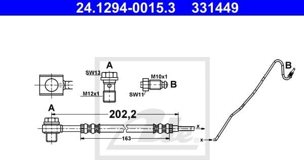 Brake Hose 24.1294-0015.3