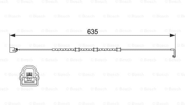 Warning Contact, brake pad wear 1 987 474 515