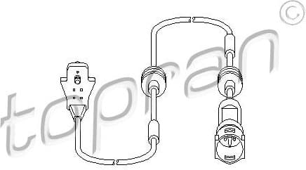 Warning Contact, brake pad wear 203 971