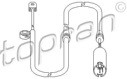 Warning Contact, brake pad wear 501 402