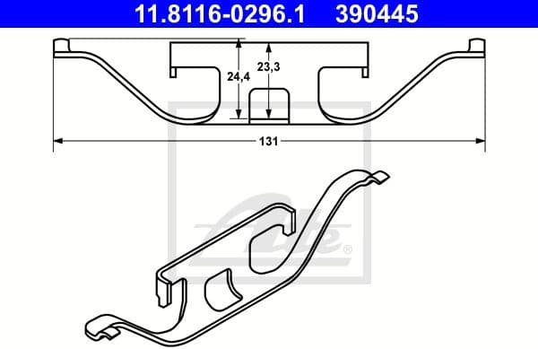 Spring, brake caliper 11.8116-0296.1
