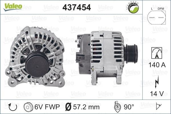 Alternator VALEO RE-GEN REMANUFACTURED 437454