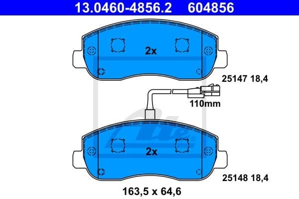 Brake Pad Set, disc brake 13.0460-4856.2