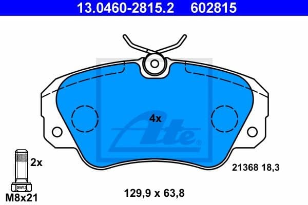 Brake Pad Set, disc brake 13.0460-2815.2