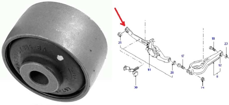 Silentblock rear axle IM1663