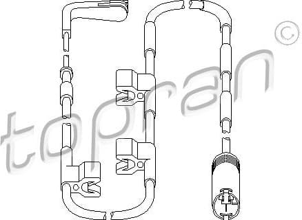 Warning Contact, brake pad wear 501 838