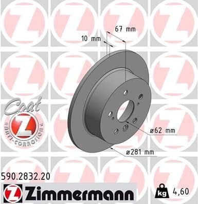 Brake Disc COAT Z 590.2832.20
